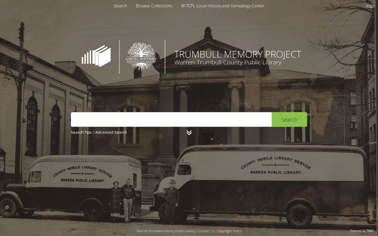 Warren city directory companion Trumbull Memory digital archive